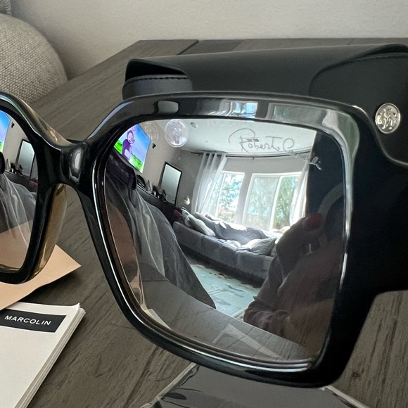 Roberto Cavalli Sunglasses Women's Black-Gold/Silver Mirror Lens 54mm - Picture 7 of 9